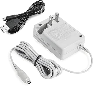 LBSC 3DS Charger Compatible with Nintendo 3DS,3DS/DSi/2DS XL,2DS,New 3DS | Replacement Power Cord for Nintendo Handheld Console, Universal 100V-240V AC Wall Adapter(Gray)