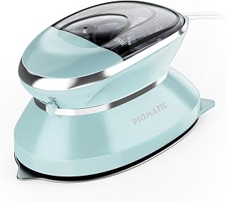 PIOMATIC Travel Iron Mini with Steam for Clothes with Dual Voltage | Portable Mini Ironing Machine with Non-Stick Soleplate, Small Iron for Sewing, Quilting and Handcraft