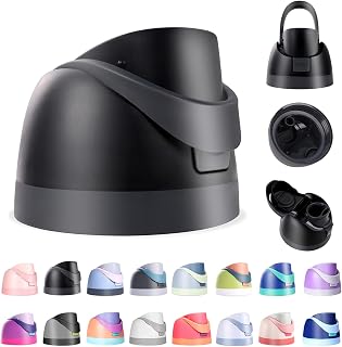 Ruzkq Replacement Lid for Owala Freesip, Compatible with Owala Cup 16oz 24oz 32oz 40oz, One Button Water Bottle Top Lid Replacement Accessory, Leakproof, BPA-Free, Black