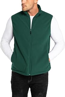 33,000ft Men's Fleece Vest Outerwear Lightweight Zip Up Sleeveless Jacket