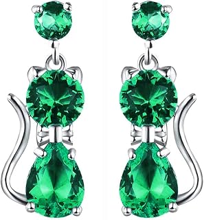 Dainty Lovely Cat Drop Earrings Sweet Women Chic Animal Jewelry
