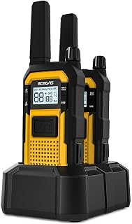 Retevis RB48 Waterproof Military-Standard Walkie Talkies Long Range | IP67, Floating, MIL-STD-810H, Shatterproof, Vibration, USB-C, 2000mAh, Emergency Alarm, for Job Site, Warehouse(2 Pack)