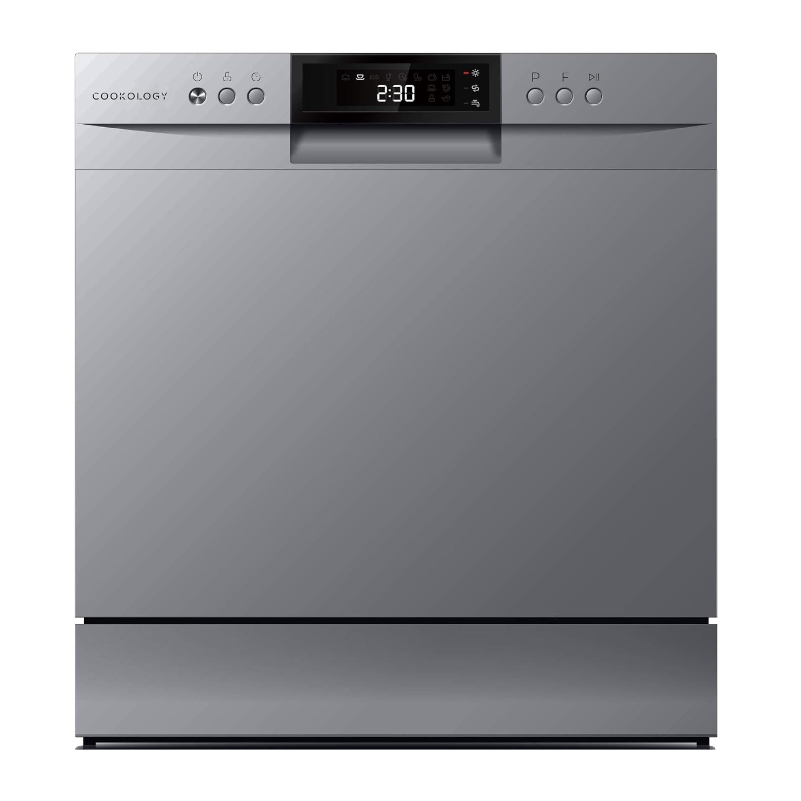 Cookology Mini Countertop Dishwasher - 8 Place Settings - Silver | Tabletop Smal