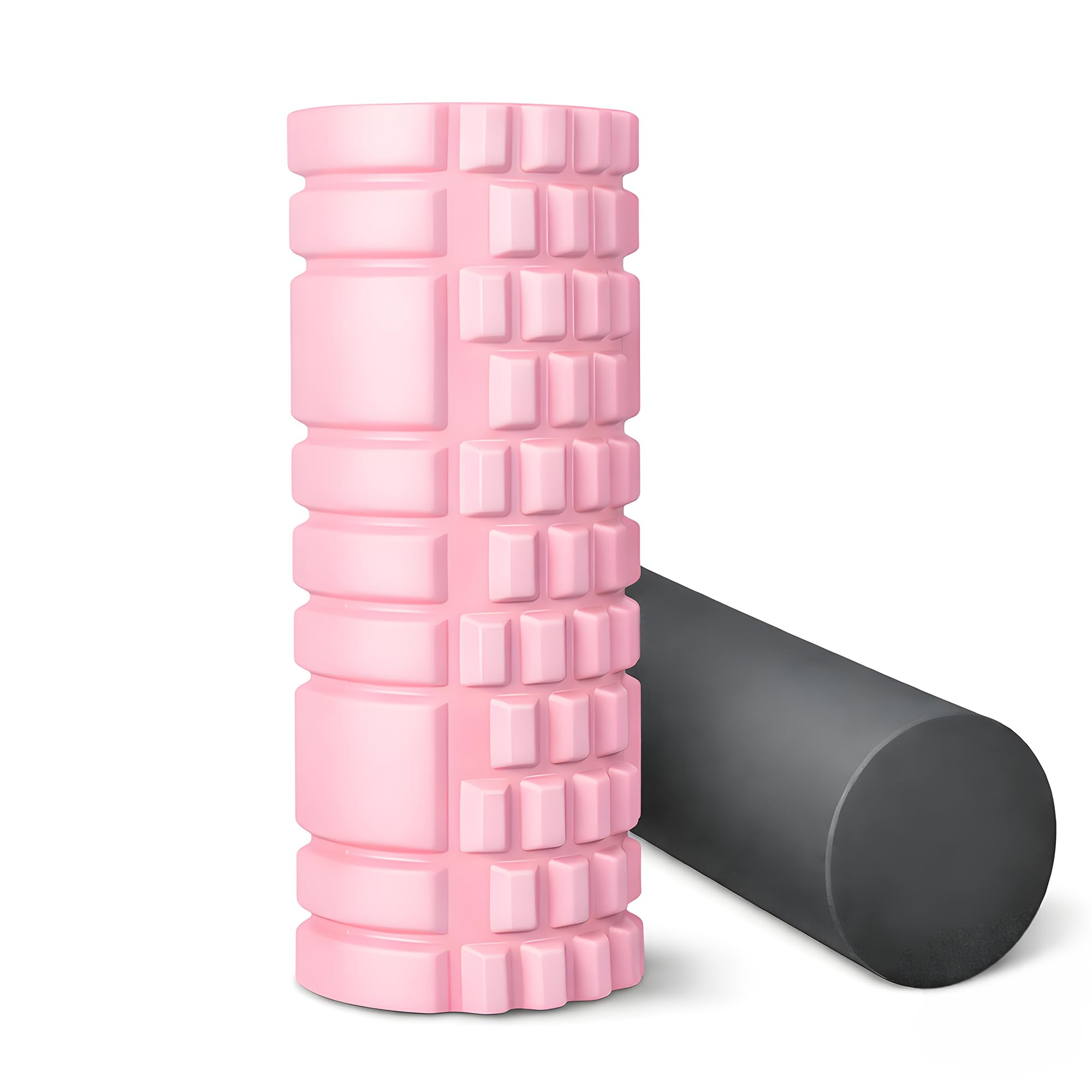 Fulelarry Foam Roller Set, 2-in-1 Deep Tissue EVA Back Roller, 13in, Pink | 2-in