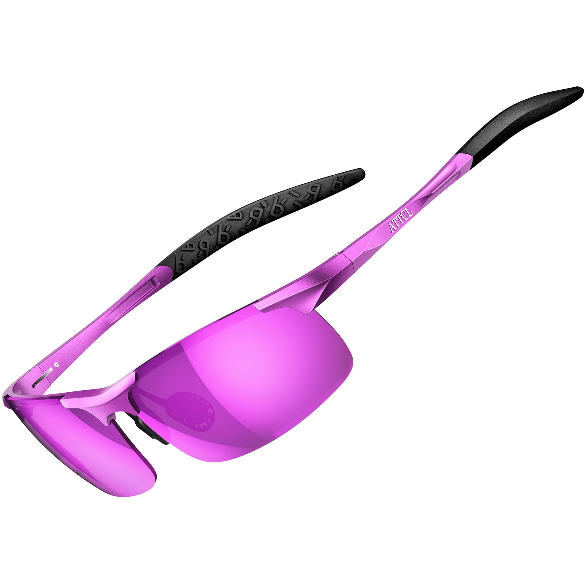 ATTCL Men's Polarised Sports Sunglasses UV400 Lightweight Wrap-Around AL-MG
