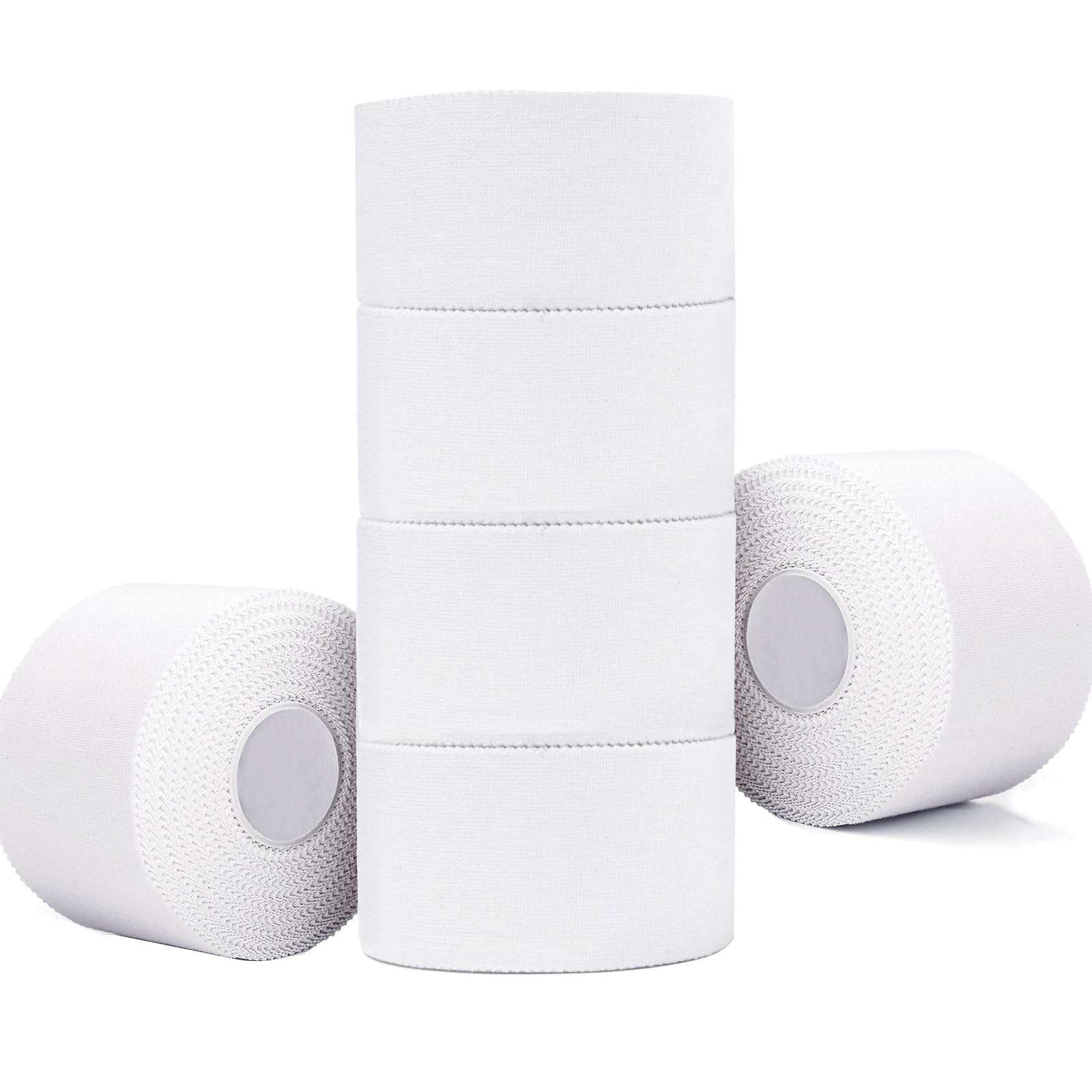 BILGETA Athletic Tape,6 Rolls White 1.5" x 10 Yards Adhesive Sports Tape,Very St