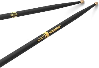 ProMark Rebound ActiveGrip R5AAG 5A Drumsticks, Acorn Tip, Black | 5A hickory drumsticks with a tacky ActiveGrip finish that grips harder as you sweat, plus a round acorn tip for bright tone.