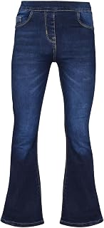 A2Z 4 Kids Girls Denim Jeans Comfort Stretch Jeggings Bell Bottom Flared Pants Lightweight Trousers Trendy Fashion Summer Jeans for Children Age 5-14 Years