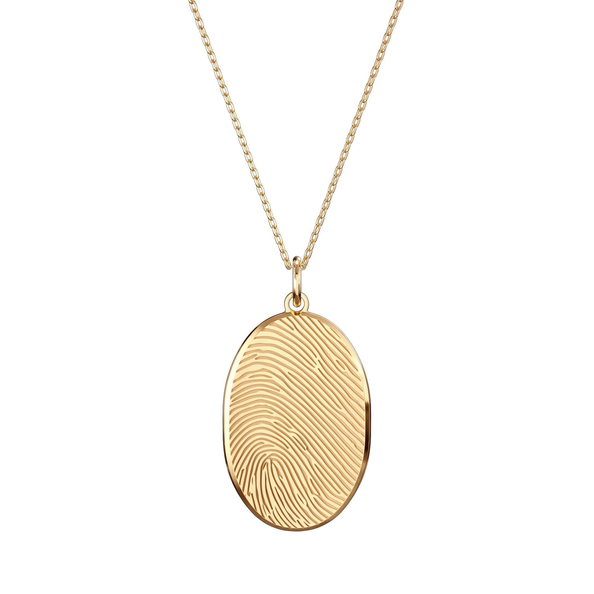 CAITLYNMINIMALIST 18K Gold Plated Sterling Silver Custom Personalized Fingerprin