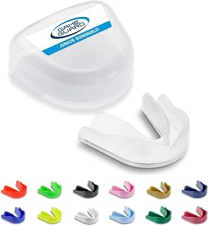 GAME GUARD Sports Mouthguard – Easy Fit Boil & Bite Gum Shield for Kids/Junior (Age 8+) – Mouth Guard for Rugby, Hockey, GAA – Ideal for Schools and Clubs (Clear)