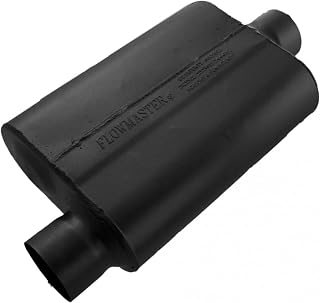 Flowmaster 40 Series Chambered Muffler – 3.00" Offset In / 3.00" Center Out | Original 40 Series, aggressive sound, 16-gauge aluminized steel, for muscle cars, street rods, trucks, and SUVs (43041)