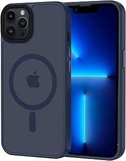 XTCASE Magnetic Cover for iPhone 13 Pro Max Translucent Matt, Blue