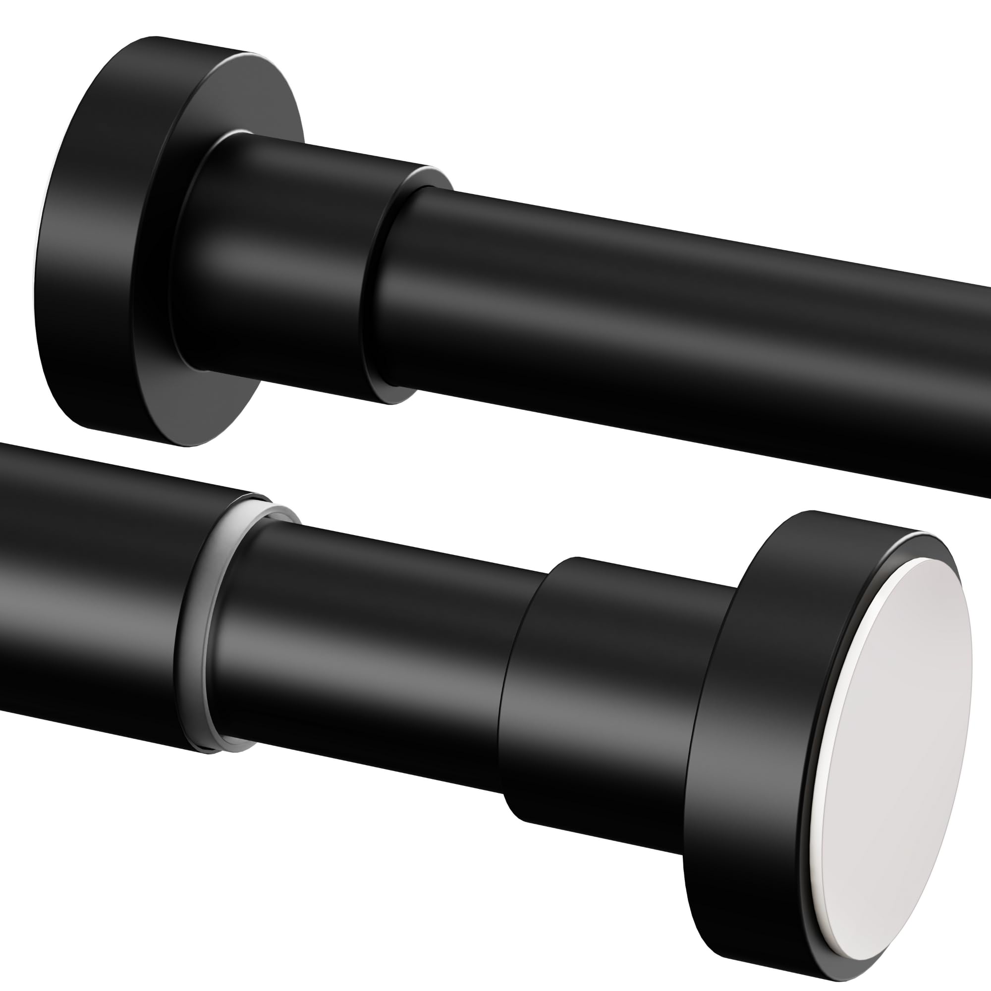 Telescopic Clothes Rail, Extendable Curtain Rod 72-145CM, φ25mm, No Drill Adjust