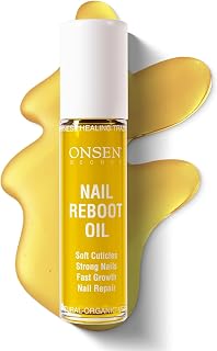 Onsen Secret Nail & Cuticle Repair Oil (10ml) - Dry Oil Formula - Japanese Tsubaki, Tea Tree & Jojoba - Strengthens Nails, Repairs Cuticles, Hydrates Skin & Hair - Natural & Vegan