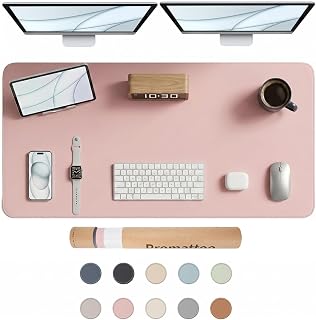 EXTRA LARGE NON-SLIP DESK PAD PROTECTOR - GRIP YOUR DESK FIRM AND SLIP RESISTANT YOU HAVE EVER SEEN IT! Vegan Leather Waterproof Laptop Mat for Keyboard & Mouse