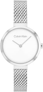 Calvin Klein Reloj Analógico de Cuarzo para Mujer con Correa de Malla de Acero Inoxidable