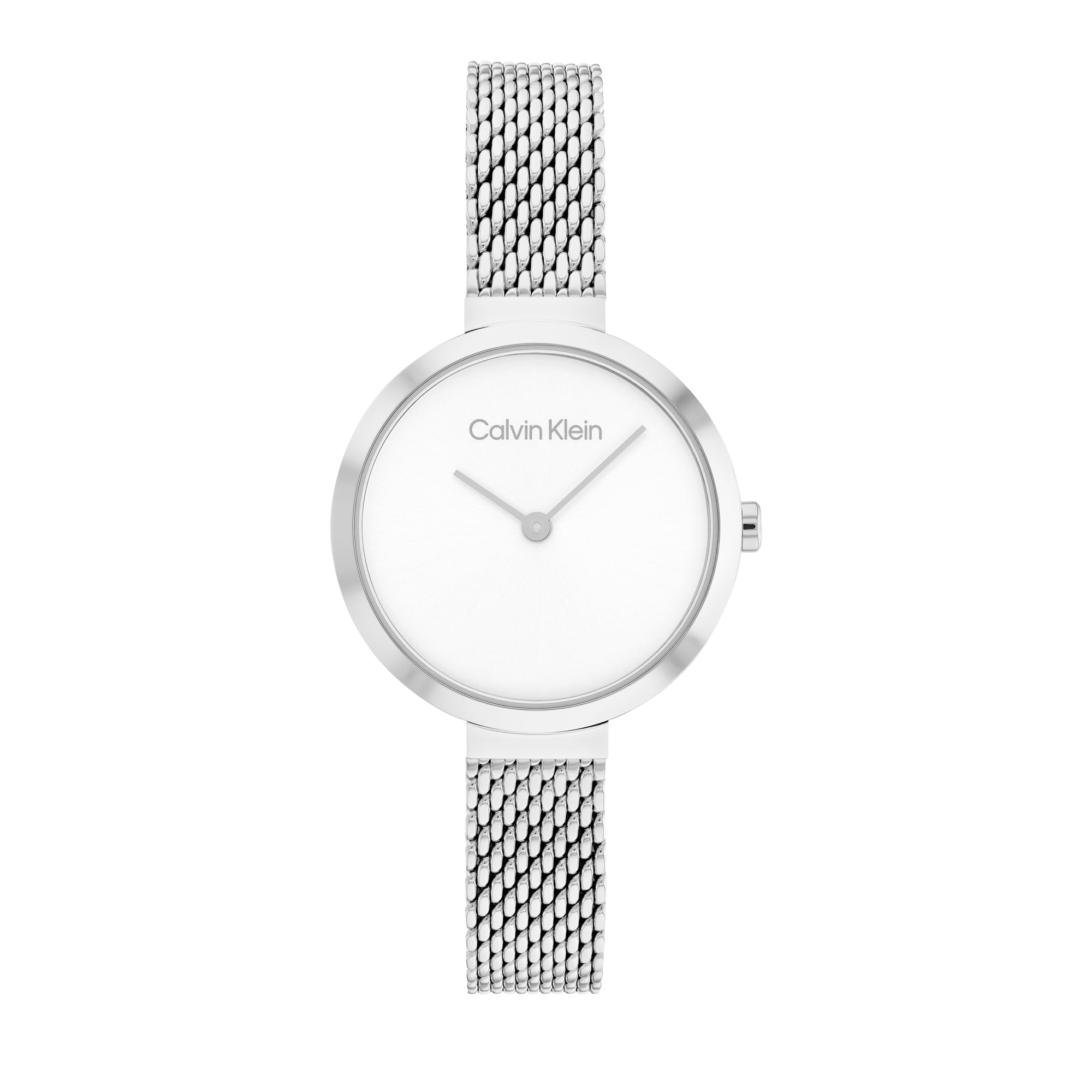 Calvin Klein Reloj Analógico de Cuarzo para Mujer con Correa de Malla de Acero I