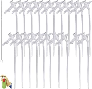 Spray Foam Replacement Tube Nozzle Tips with Brush Straws Screws on Cans | 20 Pieces Trigger and Tube Assembly Straws for Foam Can