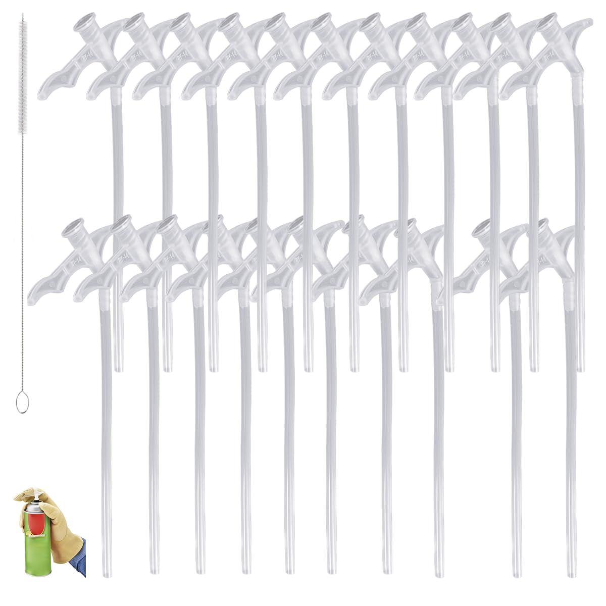 Spray Foam Replacement Tube Nozzle Tips with Brush Straws Screws on Cans | 20 Pi