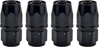 EVIL ENERGY 4PCS 6AN Straight Hose End Fitting for CPE Braided Fuel Hose | 6061-T6 Aluminum Alloy, Straight Swivel Fittings