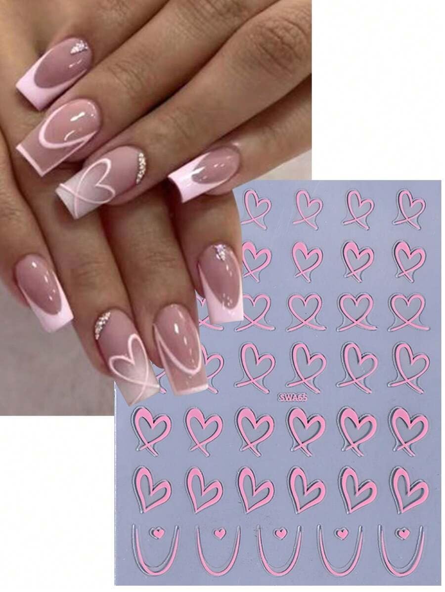1 Sheet Angel Wings Crown Star Moon Nail Art Sticker 5D Embossed Decal Self Adhe