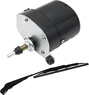 Aynaxcol 7731000001 UTV Windshield Wiper Kit, 12V Electric Windshield Blade Arm Motor Replacement for WILLYS TRACTOR 90 Degree Wipe Motor for Fishing Boat ATV UTV Caravan Replace 0390506510 01287358