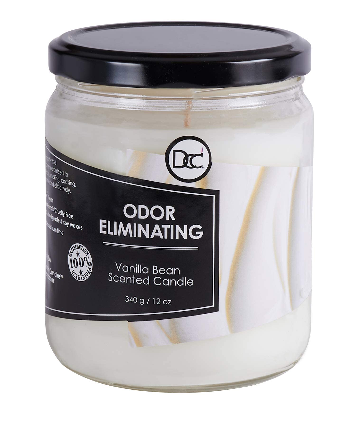Vanilla Bean Odor Eliminating Highly Fragranced Candle - Eliminates 95% of Pet, 
