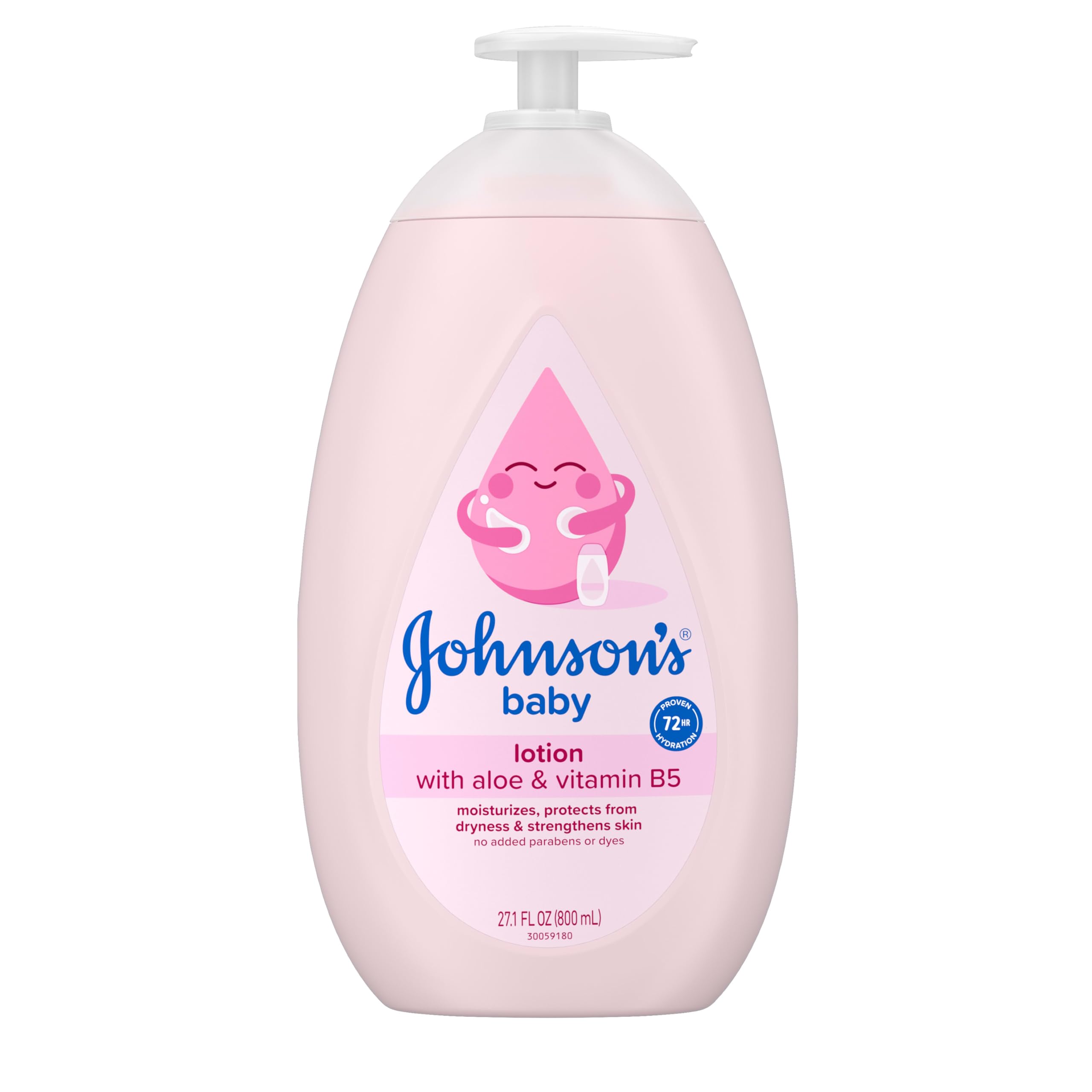 Johnson's Baby Lotion with Coconut Oil, 27.1 fl. oz | 72-HR Hydration, Hypoaller
