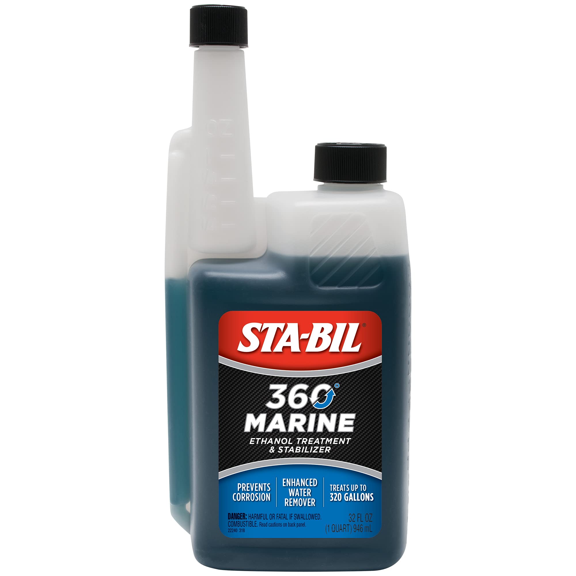STA-BIL 360 Marine Fuel System Treatment, 32 oz | Treats 320 gallons. Cleans fue