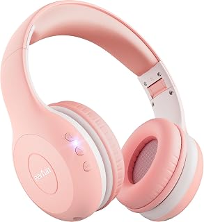EarFun K2 Kids Headphones Wireless with Mic 45H Playtime, Volume Limit | 85/94dB Volume Limit, Bluetooth 5.4, Hi-Fi Stereo Sound, Foldable Over-Ear Headphones for Kids/Toddler/Travel/Tablet