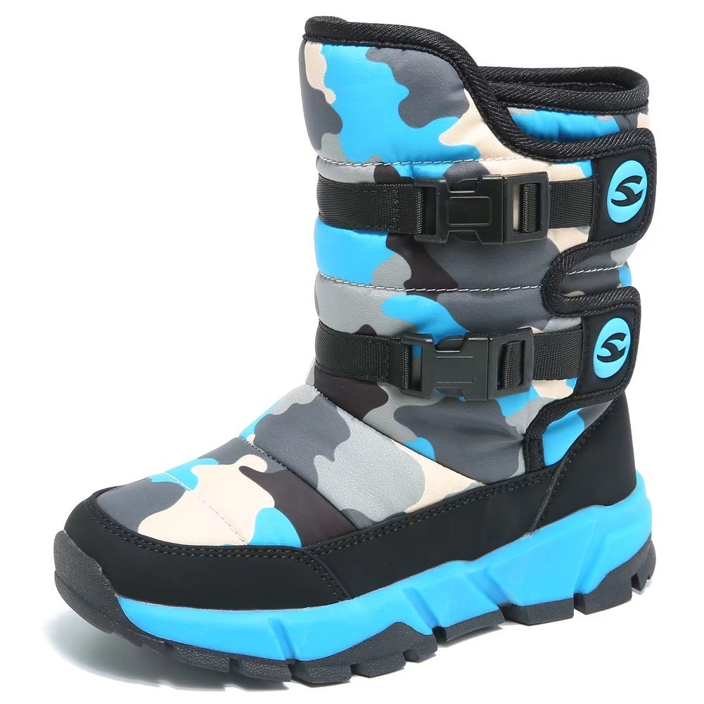 GUBARUN Boys Snow Boots Winter Waterproof Slip Resistant Cold Weather Shoes (Tod