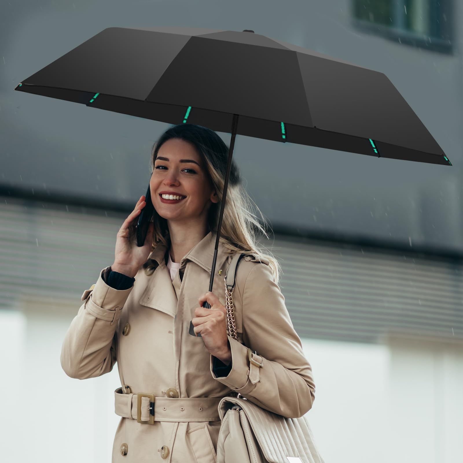 Compact Lightweight Travel Umbrella Portable Design Easy to Carry Windproof Rain