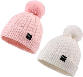Baby Winter Hat Toddler Girls Pompom Beanie Infant Warm Knit Hats