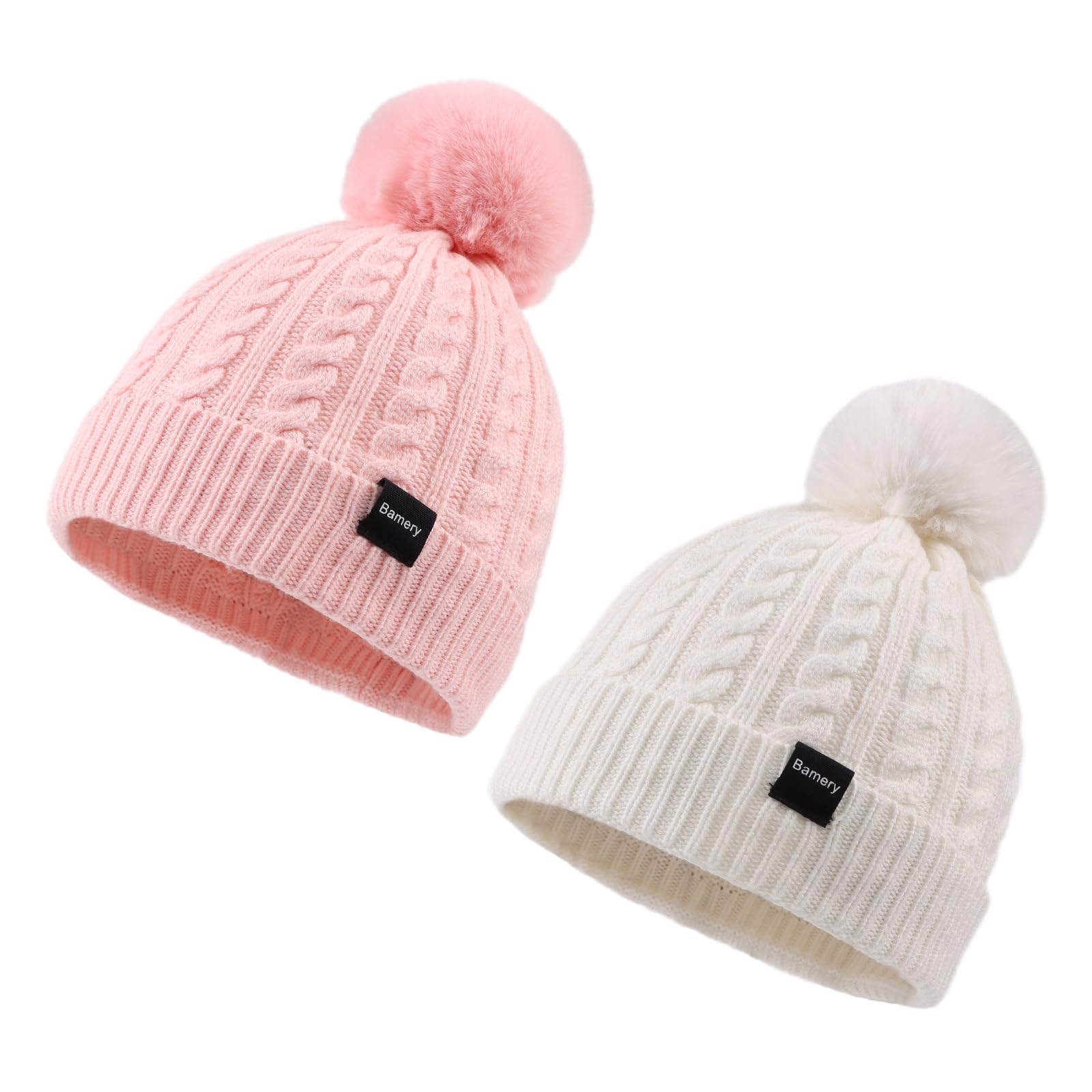 Baby Winter Hat Toddler Girls Pompom Beanie Infant Warm Knit Hats