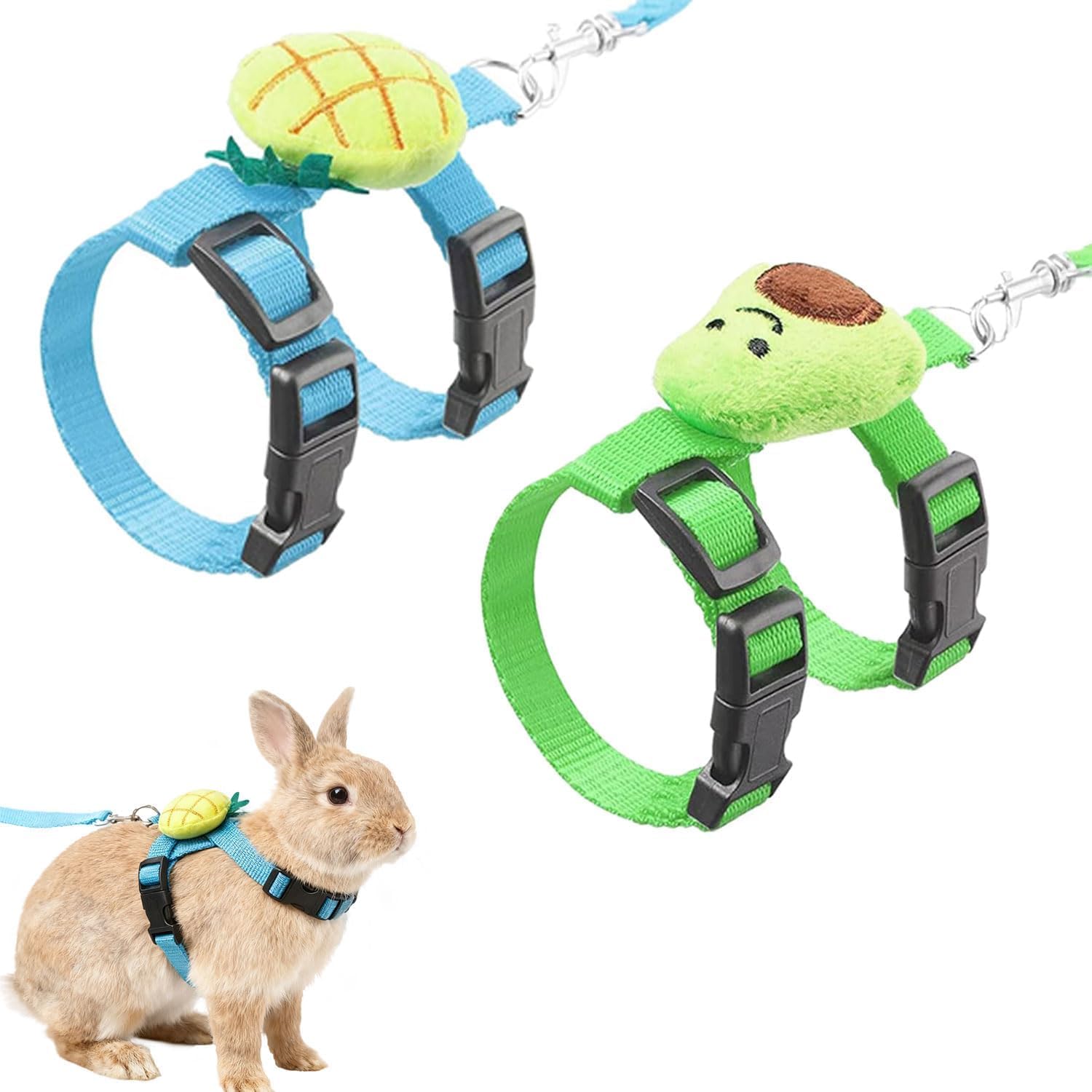 Lyfengdeam 2-Pack Bunny Harness and Set Escape-Proof Adjustable | Breathable Fer