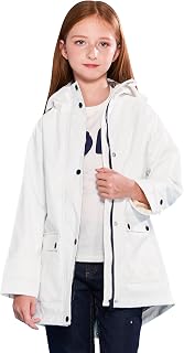 SOLOCOTE Lined Coat Girls Thin Jacket Kids Hooded Jumper Spring Coat