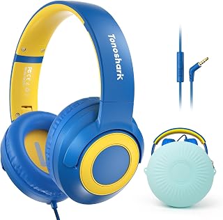 TONOSHARK Kinderkopfhörer mit Kabel, Kopfhörer Kinder Gehörschutz 85/94 dB