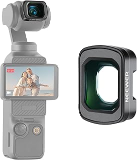 NEEWER 0.75x Wide Angle Lens Compatible with DJI Osmo Pocket 3 4 Xtra Muse | 108° FOV, HD, Magnetic Aspherical, Action Camera Lens, LS-45