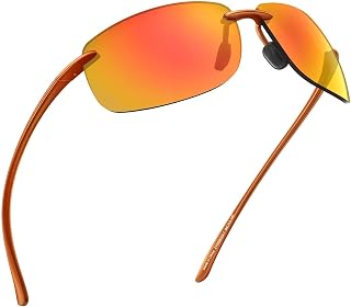 Jim Halo Sport Sunglasses for Men Women TR90 Rimless Unbreakable Frame Running Fishing Driving