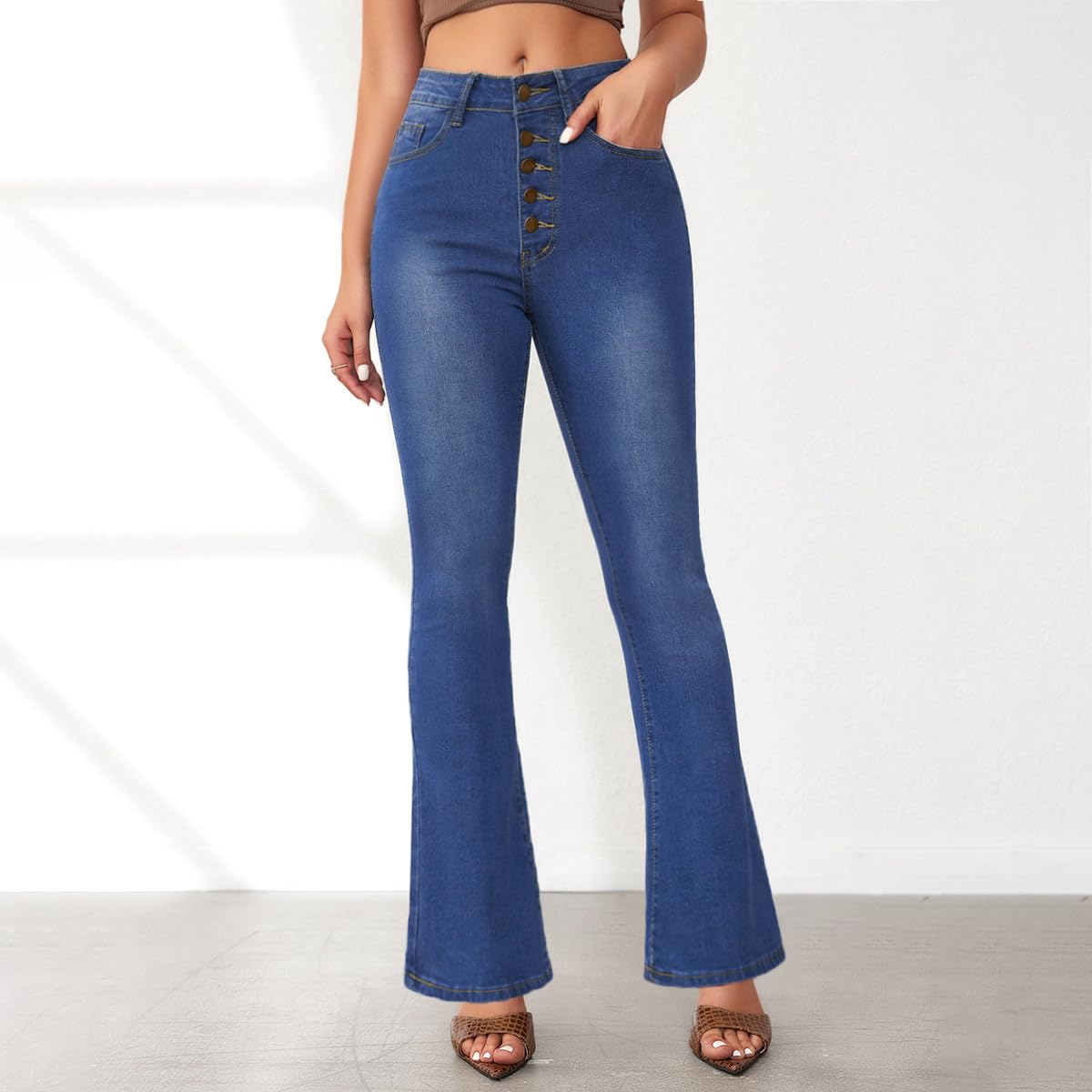 Women High Waist Wide Leg Jeans Loose Fit Boyfriend Style Y2K
