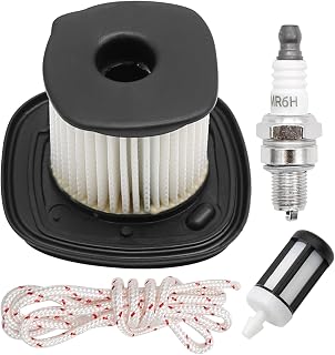 Hoypeyfiy 4241 140 4400 Air Filter Kit with Fuel Filter Spark Plug Pull Cord, Replacement for Stihl BG86C BG86 SH86 SH86C BG56 BG66 Leaf Blower, 4241 140 4403 Air Filter