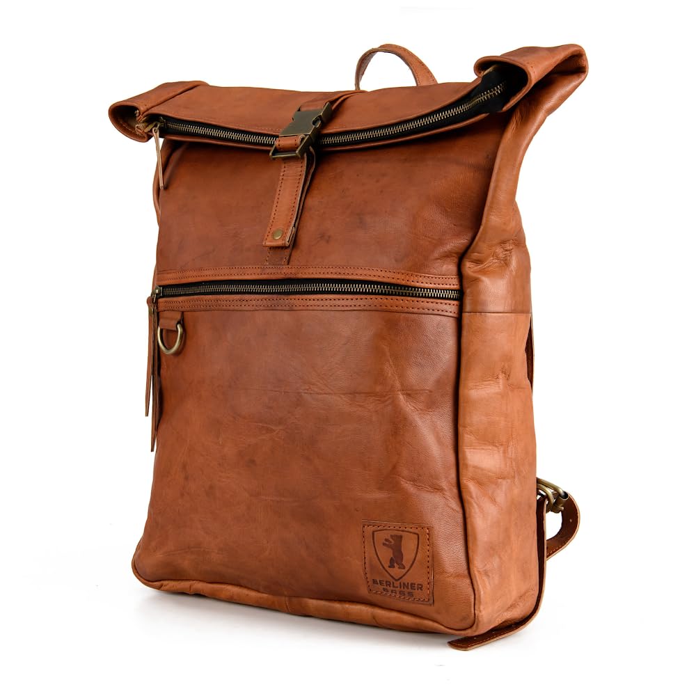 Berliner Bags Utrecht Rolltop Leather Backpack 15"