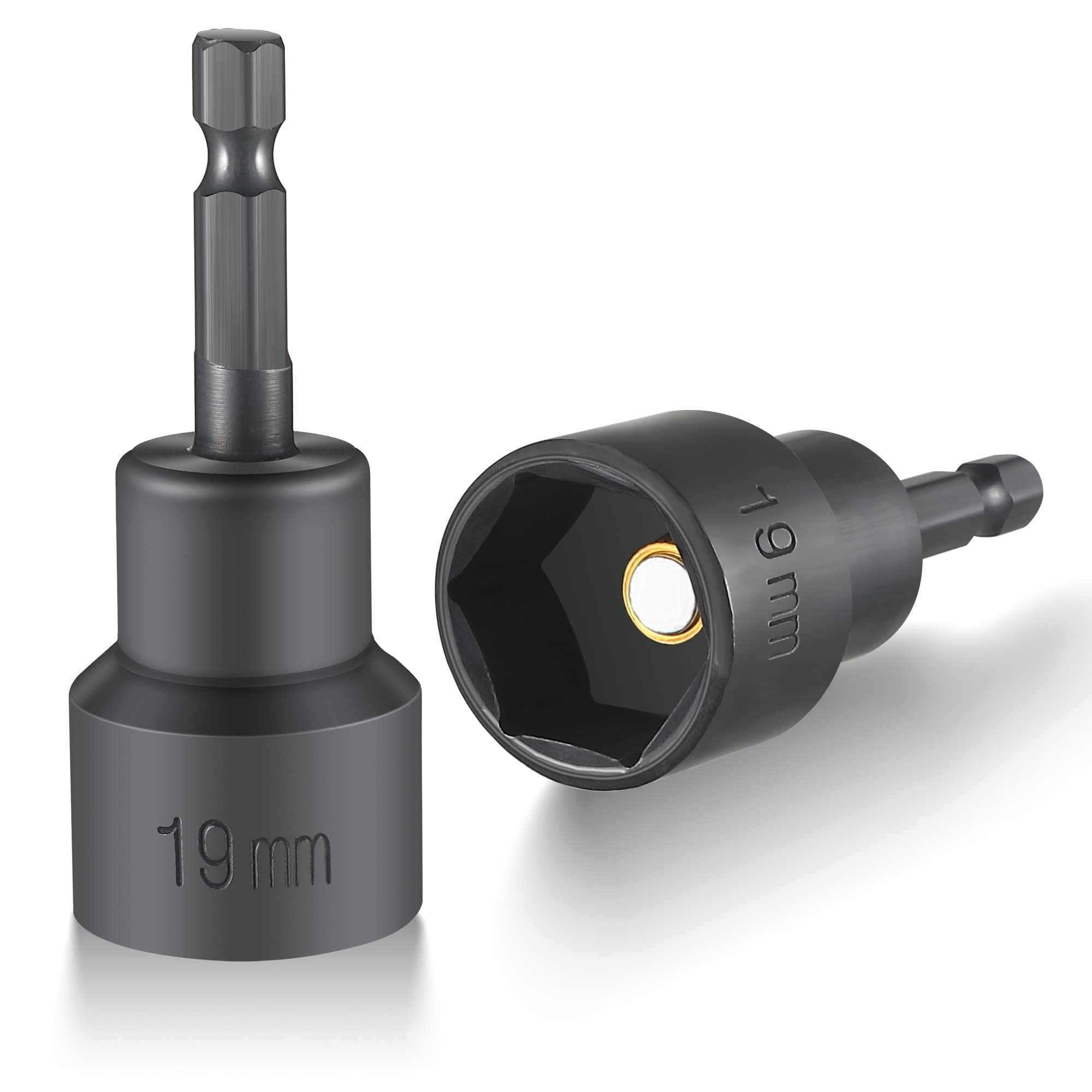 Dreyoo 2 Pk RV Stabilizer Jack Socket Camper Jack Drill Adapter(Black） | 3/4" or