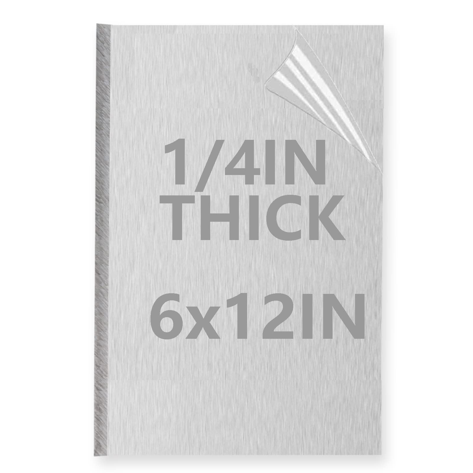 1/4Inch Thick Aluminum Sheet Plate, 6" x 12" Heavy Duty Aluminum Plates | Double