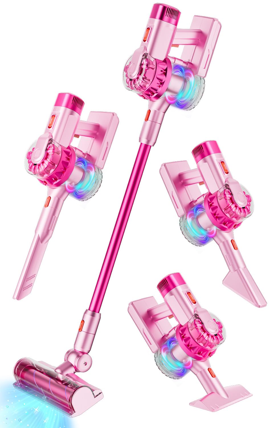 BLAXTEM 4-in-1 Kids Toy Vacuum Cleaner for Toddler Pretend Play (Pink) | Electri