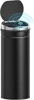 HOMCOM 50L Round Sensor Bin with Quiet Soft-Close Lid, Black