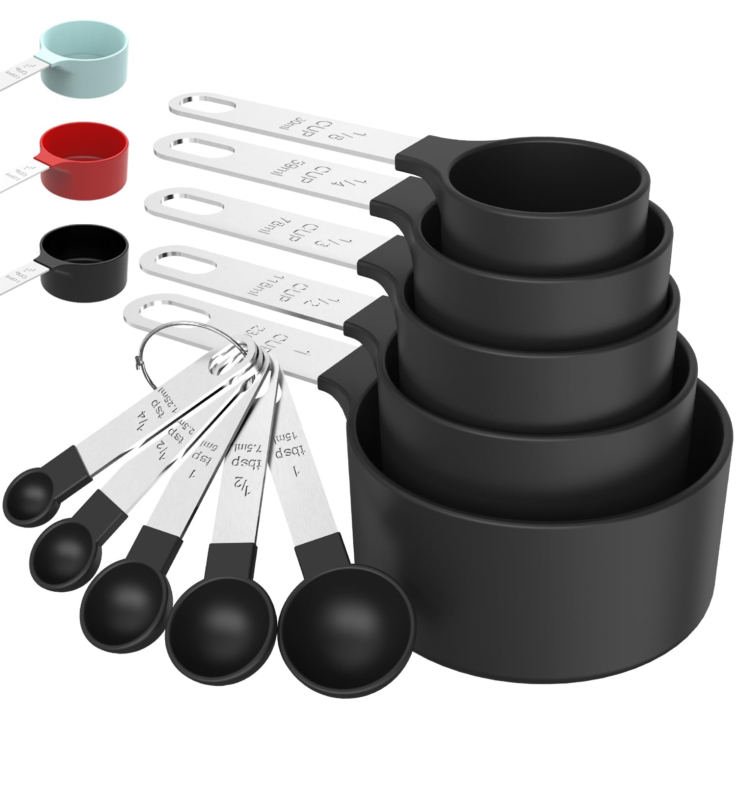Measuring Cups & Spoons Set, Stackable Cups and Spoons | Nesting Measure Cups wi