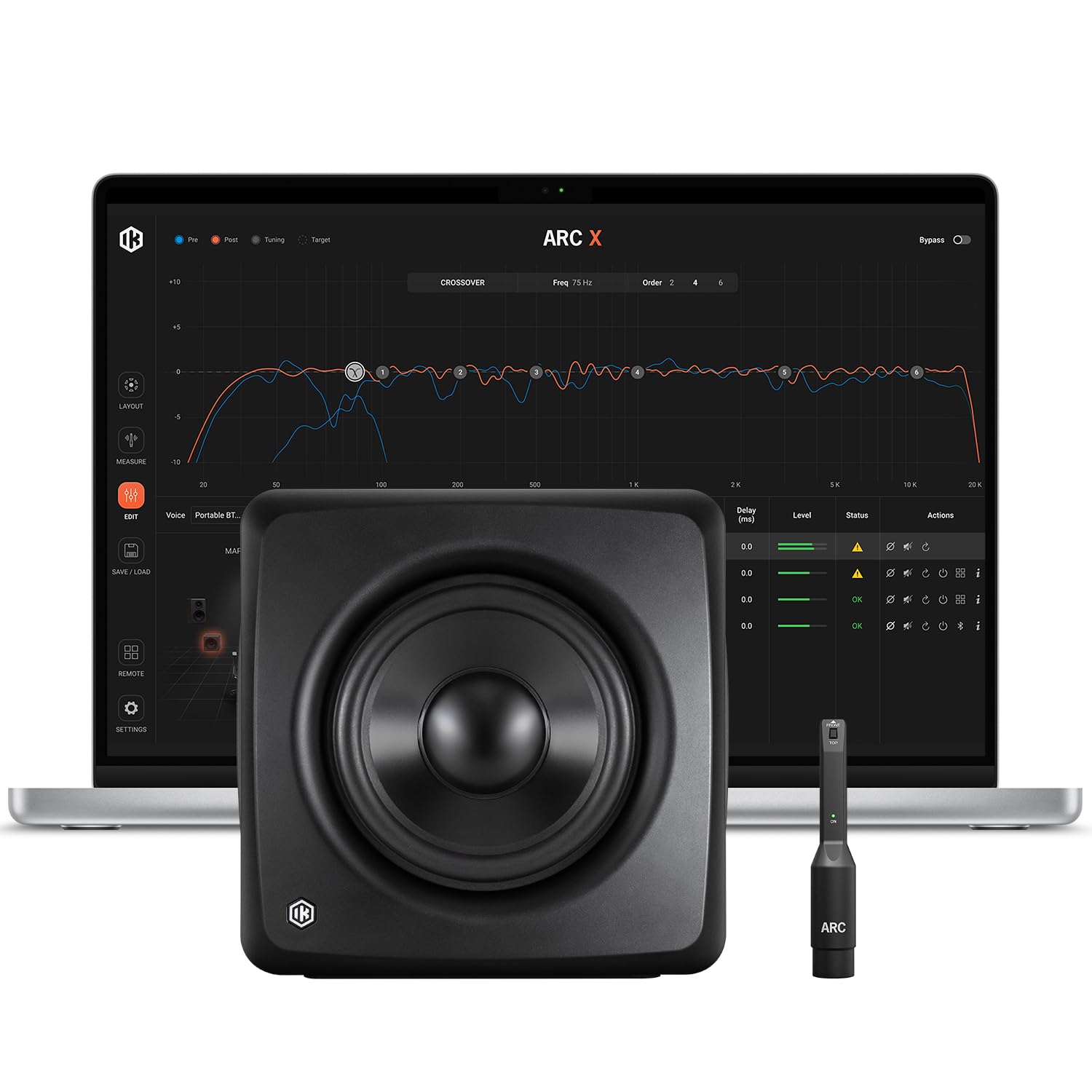 IK Multimedia iLoud Sub - Compact 25Hz Studio Subwoofer with ARC X Automatic Cal