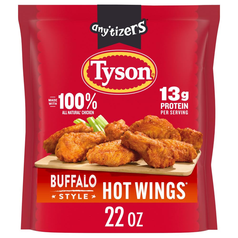 Tyson Any'tizers Buffalo Style Bone-In Chicken Wings, 22 oz. (Frozen) | 13g prot