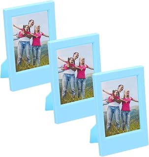 Mini Picture Frame, 2.4 x 3.5 Inches, Rectangle Photo Frame, Blue, 3 Pieces